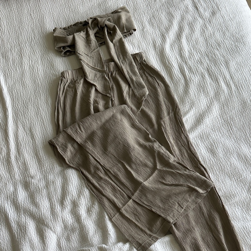 Nasty Gal Taupe Set
